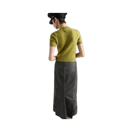 Short-Sleeved Cashmere Sweater