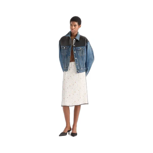 Floral Print Pongé Skirt