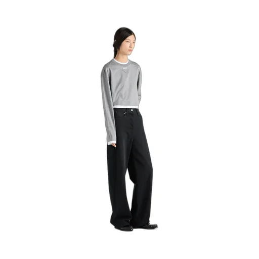 Long-Sleeved Cotton Jersey T-Shirt