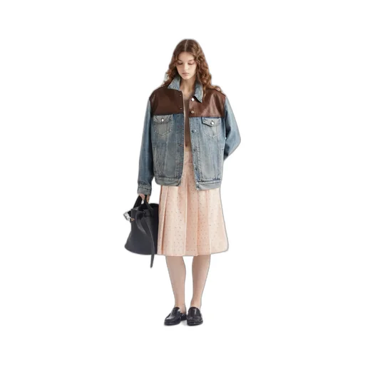 Pleated Eyelet Lace Skirt