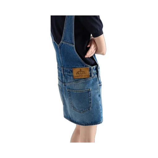 Denim Bib Overall Mini-Dress