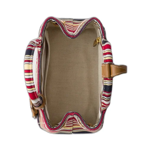 Prada JardiniÈRe Striped Cotton Canvas Mini-Bag