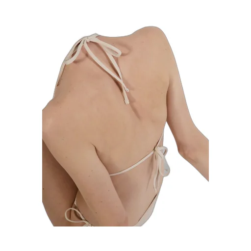 Jersey Triangle Bikini Top With Rhinestones