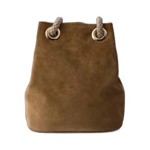 Small Prada Mariner Suede Bucket Bag