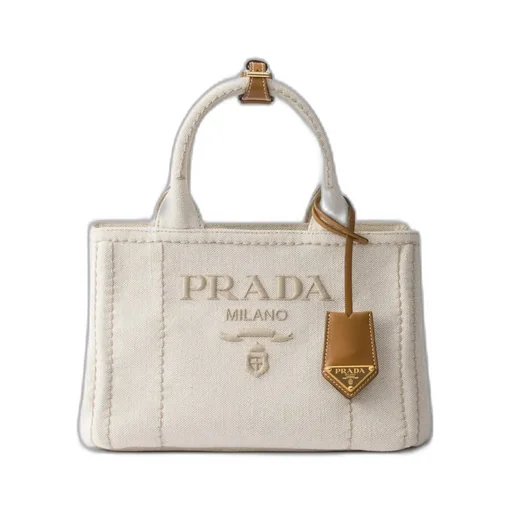 Prada JardiniÈRe Small Linen Blend Handbag