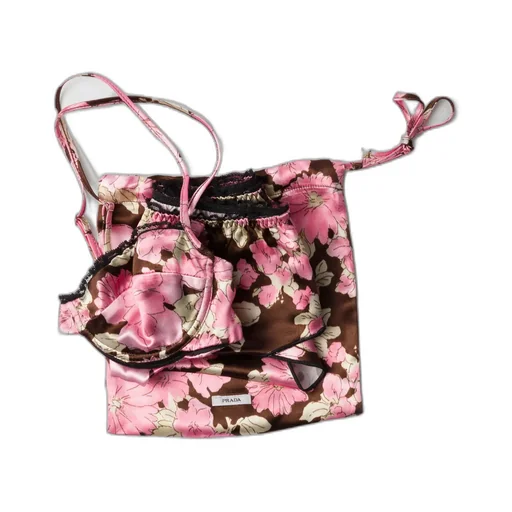 Printed Satin Bra