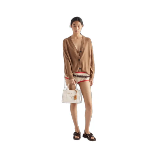 Prada JardiniÈRe Small Linen Blend Handbag