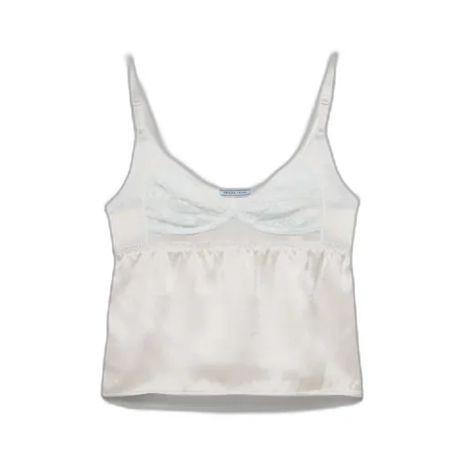 Vintage-Look Satin And Lace Top