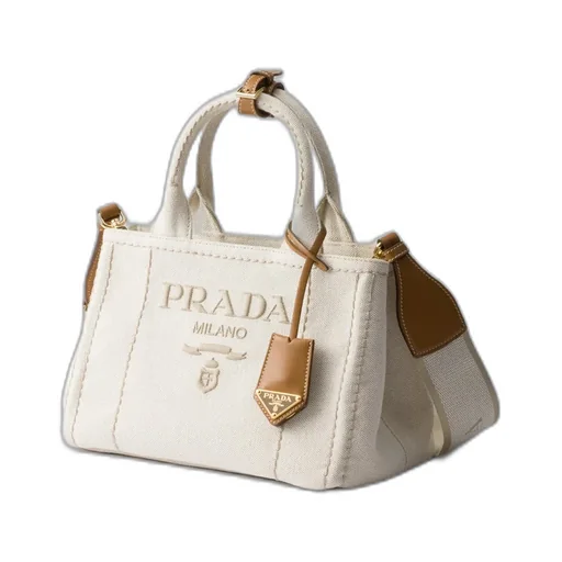 Prada JardiniÈRe Small Linen Blend Handbag