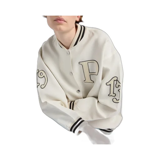 Kid Mohair Bomber Jacket With Patches