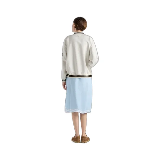 Kid Mohair Bomber Jacket With Patches