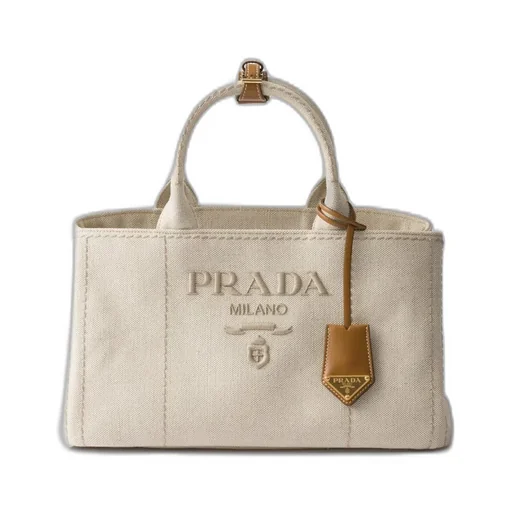 Prada JardiniÈRe Large Linen Blend Handbag