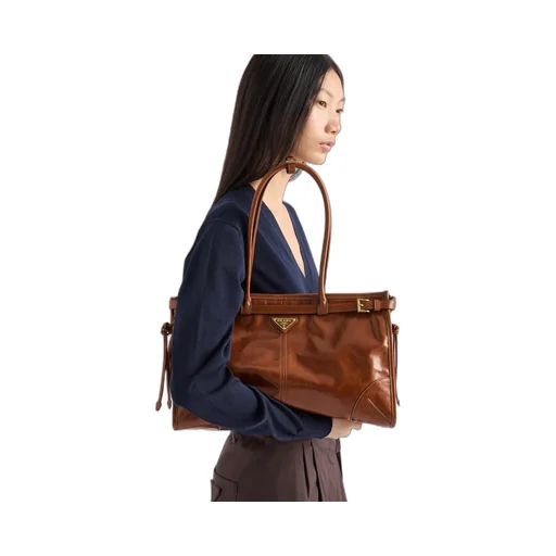 Prada Bonnie Large Leather Handbag