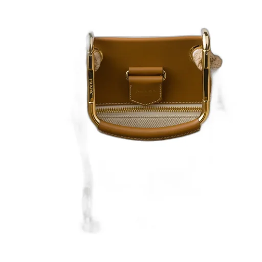 Large Printed Canvas And Leather Tote Bag