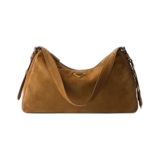 Prada AimÈE Large Suede Shoulder Bag