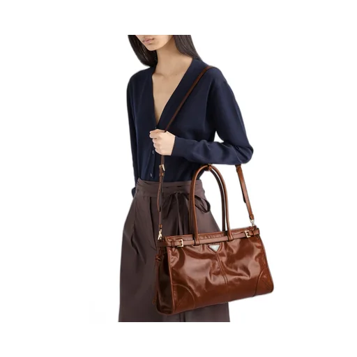 Prada Bonnie Large Leather Handbag