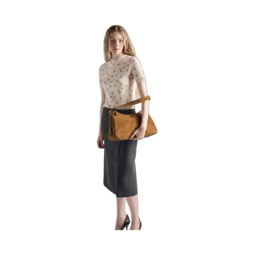 Prada AimÈE Large Suede Shoulder Bag