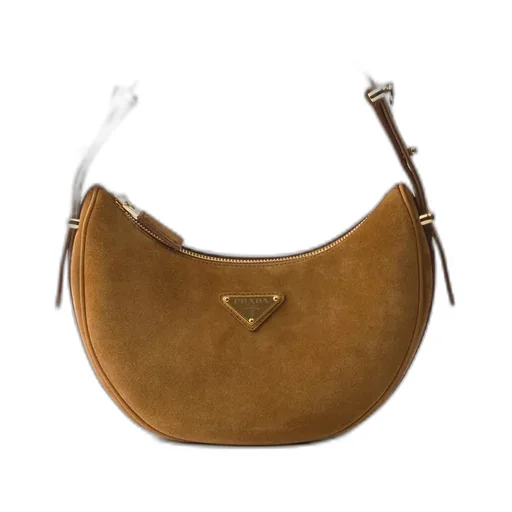 Prada Arqué Suede Shoulder Bag