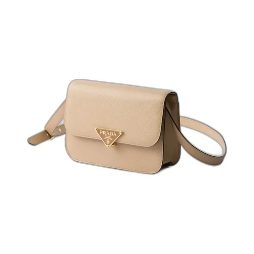 Saffiano Leather Flap Shoulder Bag