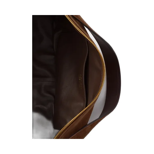 Prada Demi-Lune Large Suede Shoulder Bag