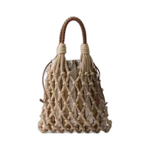 Prada Noué Medium Cotton Macramé Bag