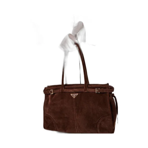 Prada Bonnie Large Suede Handbag