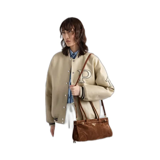 Prada Bonnie Medium Suede Handbag