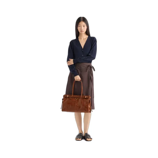Prada Bonnie Large Leather Handbag