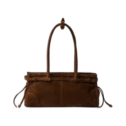 Prada Bonnie Medium Suede Handbag
