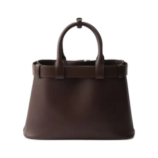 Prada Buckle Small Leather Handbag With Belt