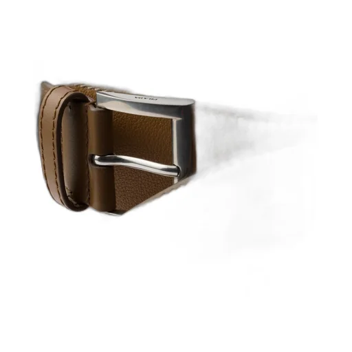 Prada Buckle Leather Bucket Bag With Belt