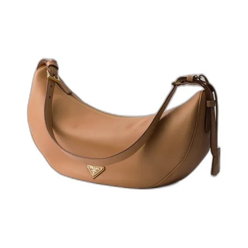 Prada Demi-Lune Large Leather Shoulder Bag