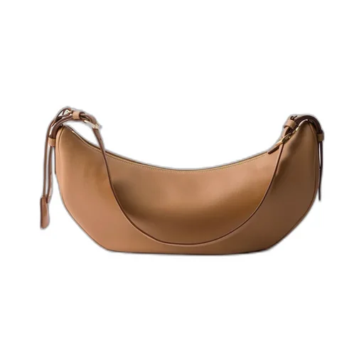 Prada Demi-Lune Large Leather Shoulder Bag