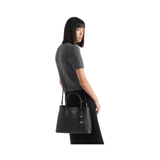 Medium Prada Double Saffiano Leather Bag