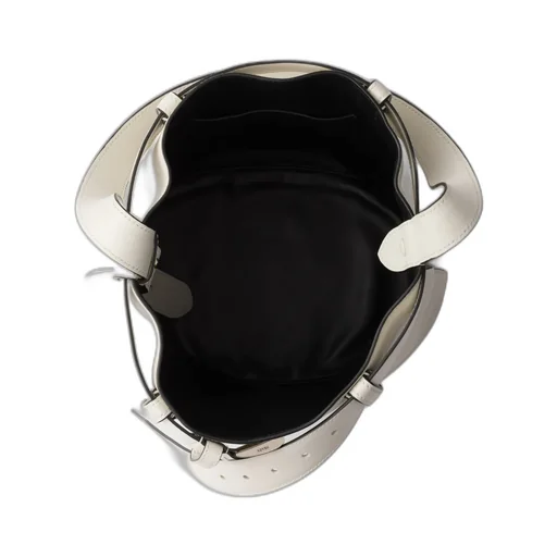 Prada Buckle Leather Bucket Bag With Belt