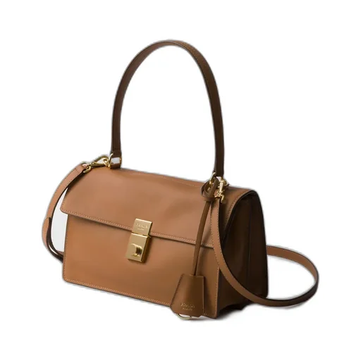 Prada Soft Sound Medium Leather Shoulder Bag