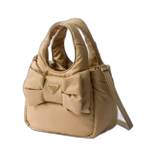 Padded Re-Nylon Mini-Bag With Bow