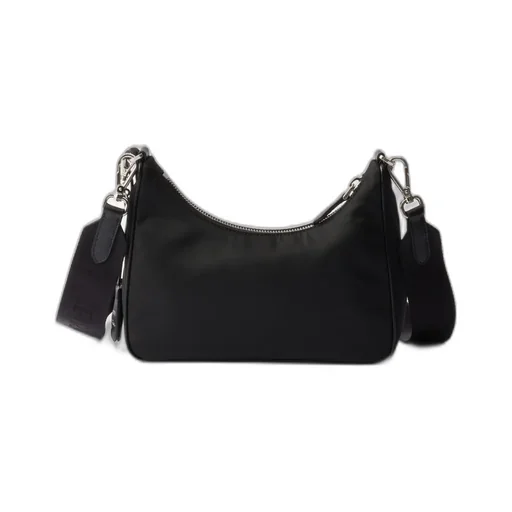 Prada Re-Edition 2005 Re-Nylon And Saffiano Leather Bag With Charm