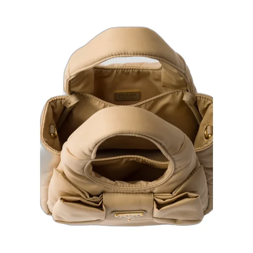 Padded Re-Nylon Mini-Bag With Bow
