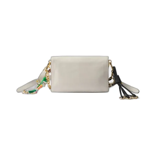 Prada Soft Sound Small Leather Shoulder Bag With Charms