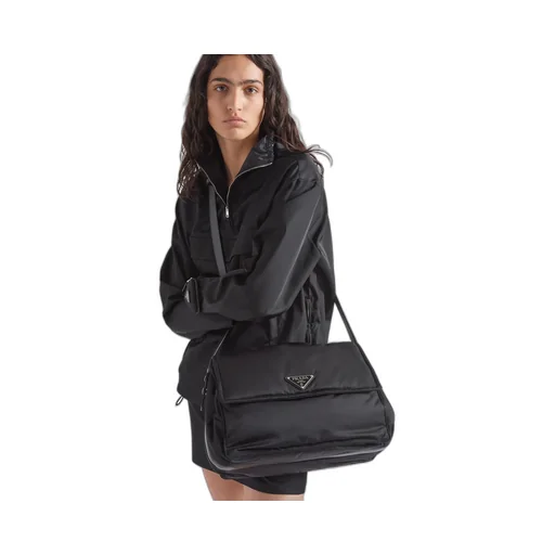 Prada Traveller Re-Nylon Large Padded Shoulder Bag