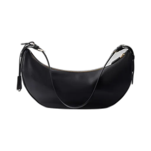 Prada Demi-Lune Large Leather Shoulder Bag