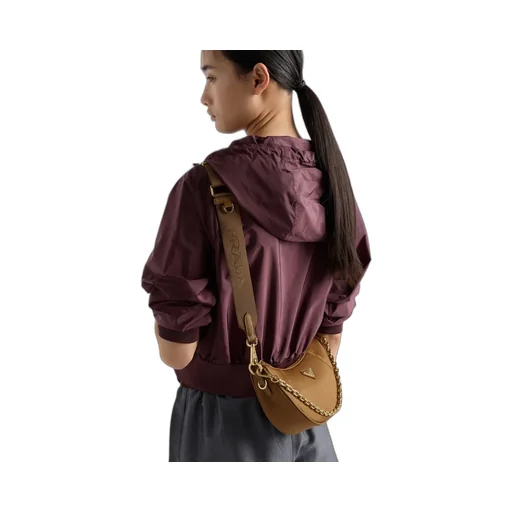 Prada Demi-Lune Re-Nylon Shoulder Bag