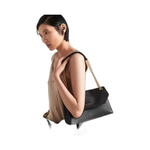 Prada Doux Medium Leather Shoulder Bag