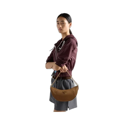 Prada Demi-Lune Re-Nylon Shoulder Bag