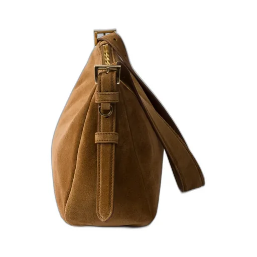 Prada AimÉE Medium Suede Shoulder Bag