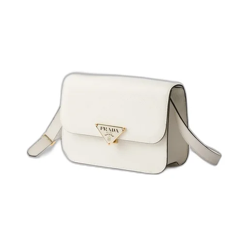 Saffiano Leather Flap Shoulder Bag