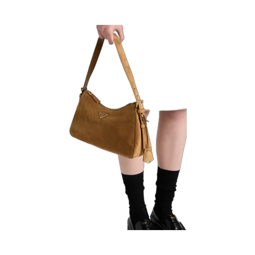 Prada AimÉE Medium Suede Shoulder Bag