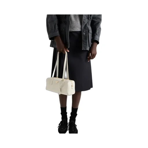 Medium Leather Top-Handle Bag With Padlock