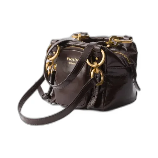 Prada Dangle Leather Top-Handle Mini-Bag